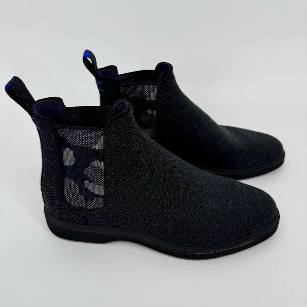 Rothy's Black and Blue Chelsea Boots